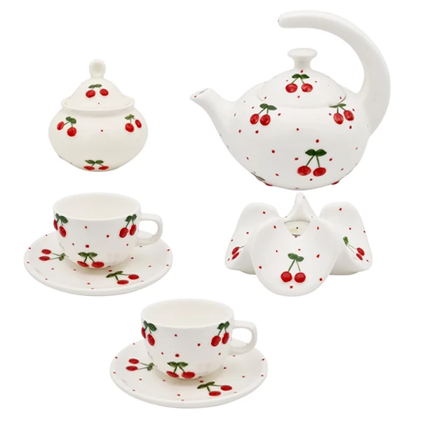 سرویس چای خوری 9 پارچه 2 نفره مدل ارکیده کد 2421P9xalb