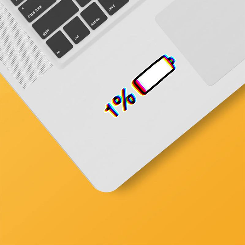 استیکر لپ تاپ و موبایل بووم طرح خسته مدل %1 کد BM31