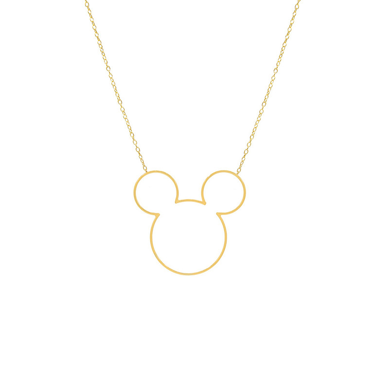 گردنبند طلا 18 عیار زنانه با زنجیر حلقهای (فلامینگو) گلد گالری لیبرا مدل میکی