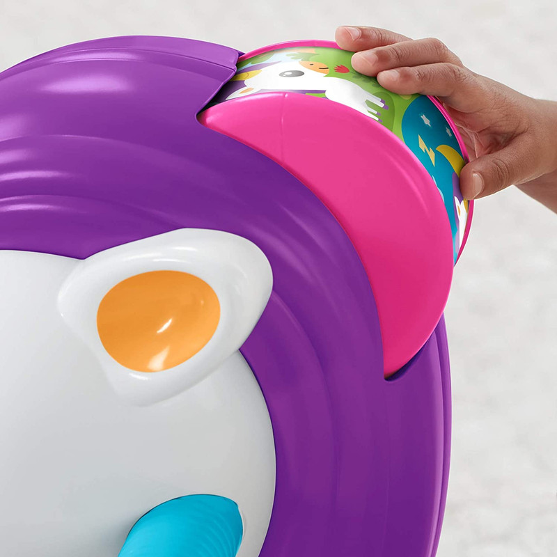 چهار چرخه کودک فیشر پرایس مدل Rollin Tunes Unicorn Ride On کد GDR81