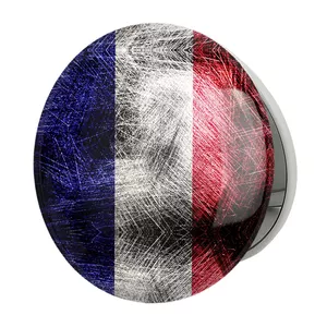 آینه جیبی خندالو طرح پرچم فرانسه مدل تاشو کد 20528 