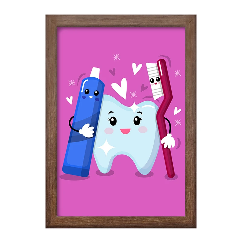 تابلو خندالو طرح دندان و دندان پزشکی کودکانه کد 36762