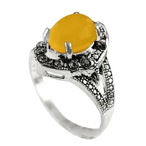 انگشتر نقره زنانه مدل عقیق شرف الشمس SHW6028