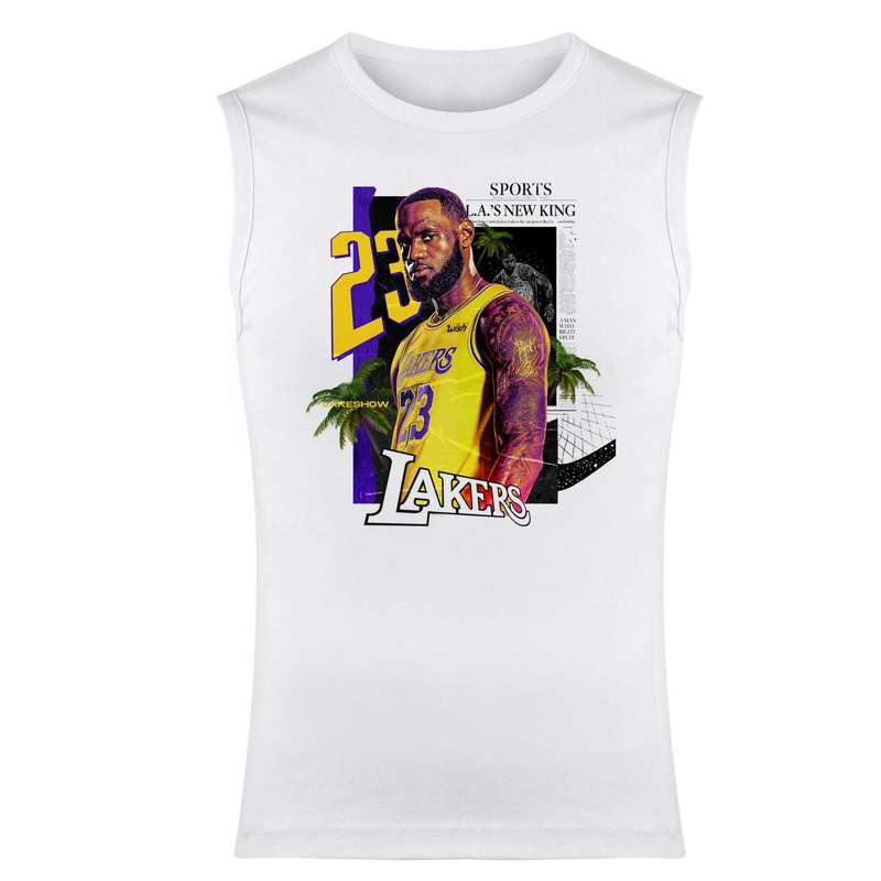 تاپ مردانه مدل بسکتبالیست کد 129 رنگ سفید