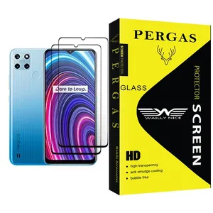 Waily Nice Pergas Glass MIX002 Screen Protector For Realme C25Y Pack Of 2