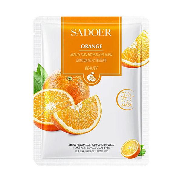 ماسک صورت سادور مدل پرتقال وزن 25 گرم بسته 9 عددی