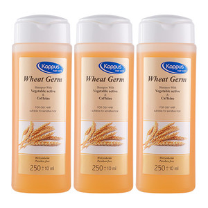 شامپو مو کاپوس هیرکر مدل گندم مناسب موهای چرب حجم 250 میلی لیتر بسته 3 عددی