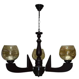 لوستر سه شعله چشمه نور کد G711/3-BR