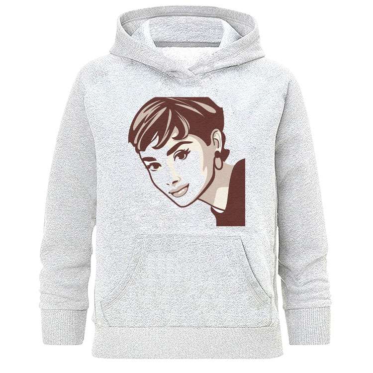 هودی زنانه طرح آدری هپبورن مدل H475