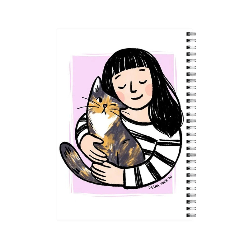 دفتر مشق 50 برگ بامبیلیپ طرح گربه چشمک زن و دختر کد 7169408