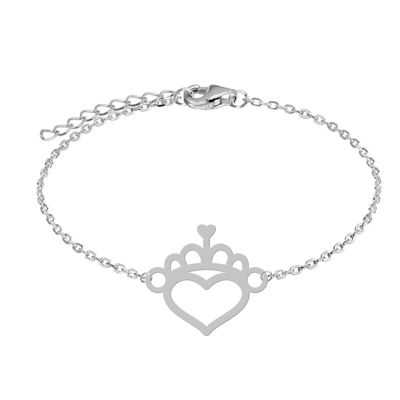 دستبند زنجیری زنانه هایکا طرح قلب کد zd.ha 324