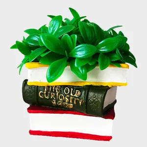 گلدان به همراه گل مصنوعی مدل کتاب و ریحان کد 788