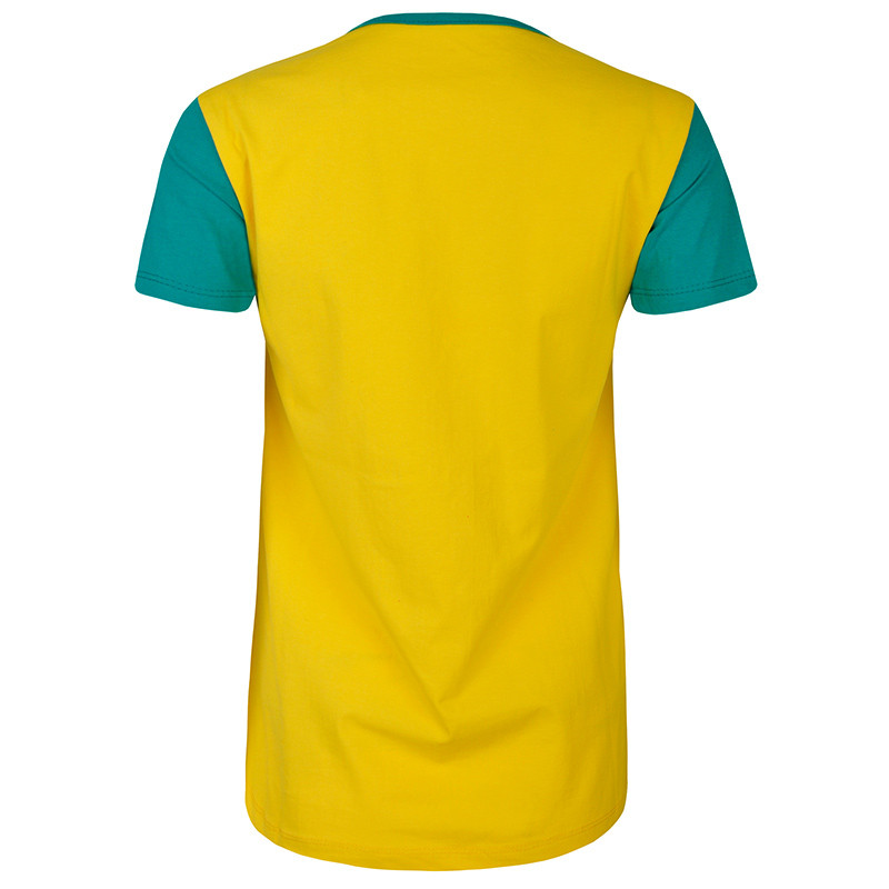 ست تی شرت و شلوارک زنانه مدل 358035510  پنبه لاکرا  رنگ زرد