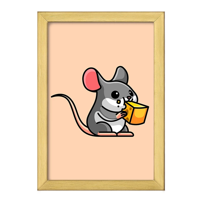 تابلو خندالو طرح حیوانات بامزه موش کد 28181