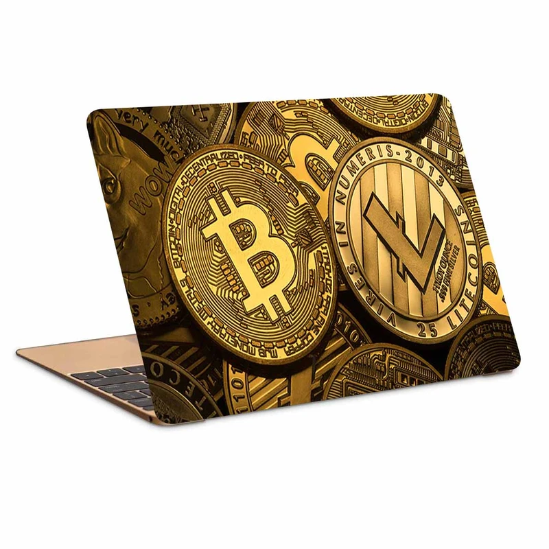 استیکر لپ تاپ طرح bitcoin کد p-1072 مناسب برای لپ تاپ 15.6 اینچ