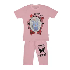 ست تی شرت و شلوارک دخترانه بانالی مدل فلوریدا کد 3543