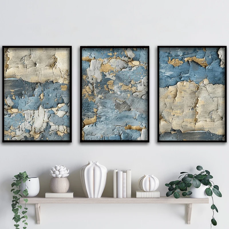 تابلو آتریسا طرح آبستره مدل ATA182 مجموعه 3 عددی 