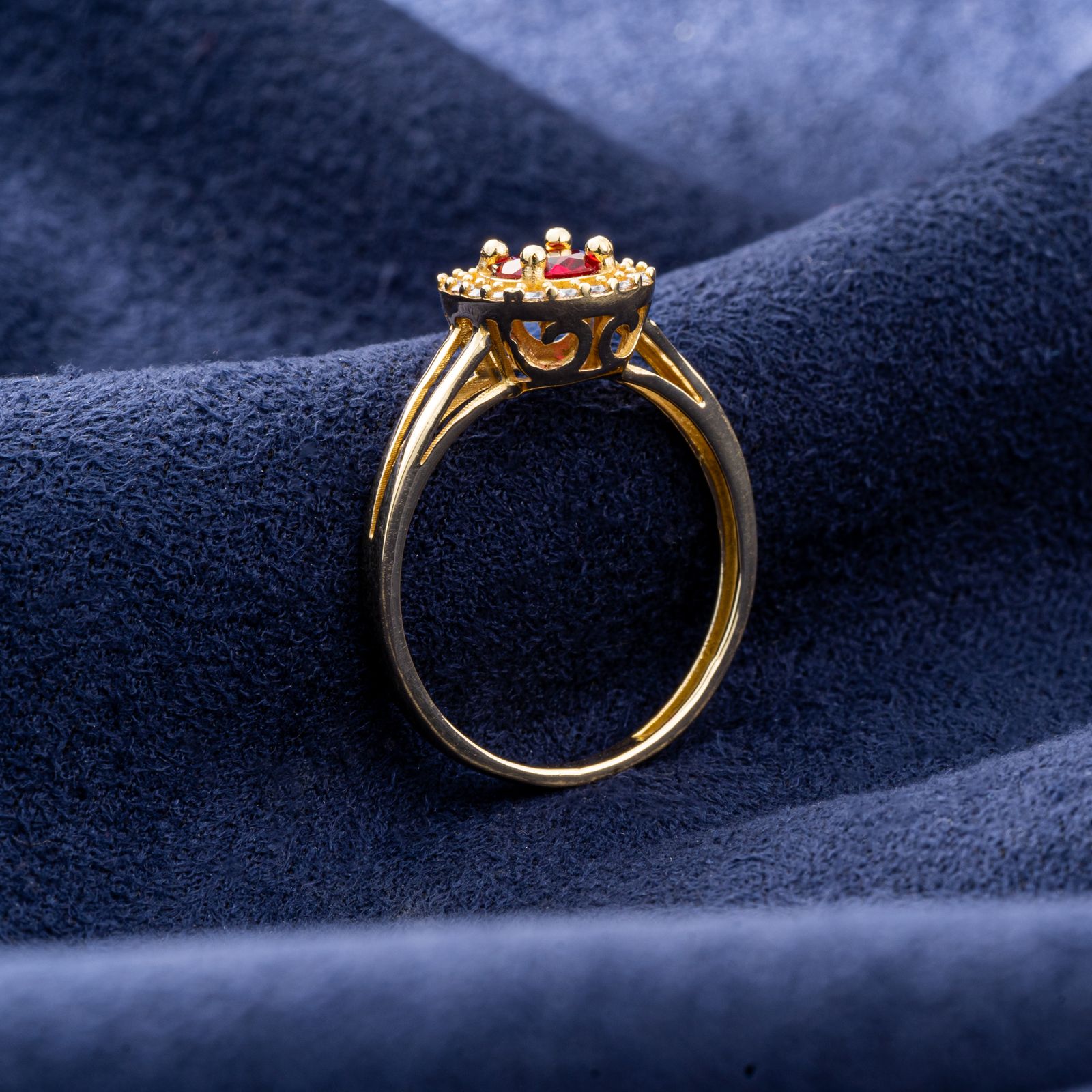 انگشتر طلا 18 عیار زنانه جواهری سون مدل 2731 -  - 3