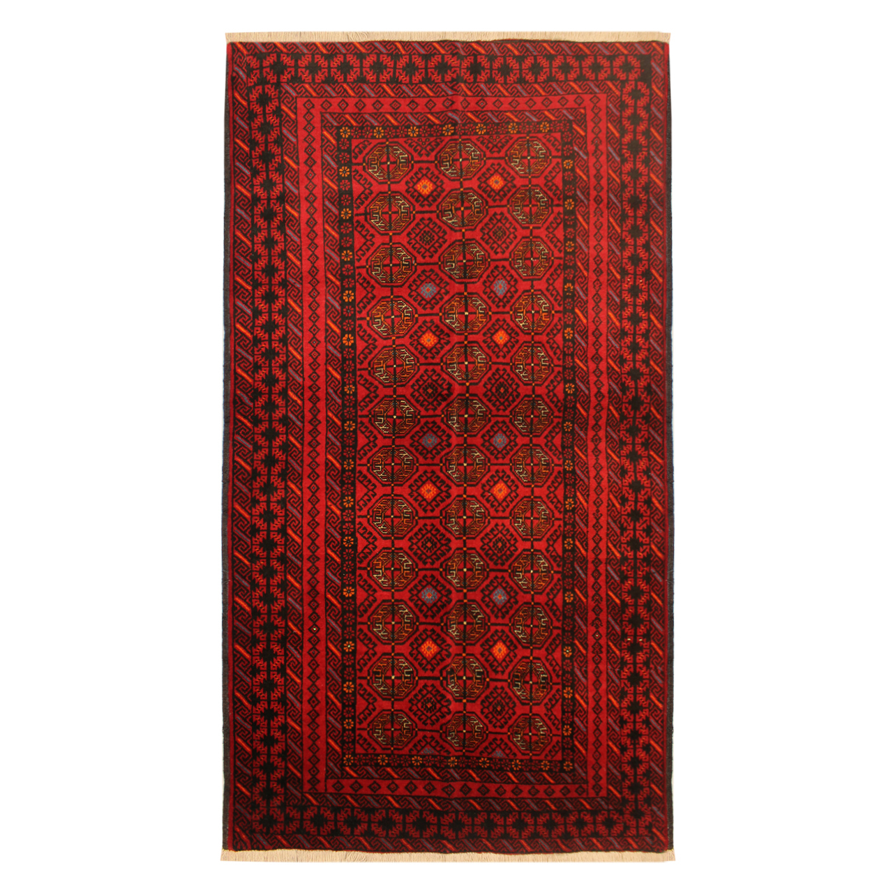 فرش دستبافت دو متری مدل ترکمن کد 5698