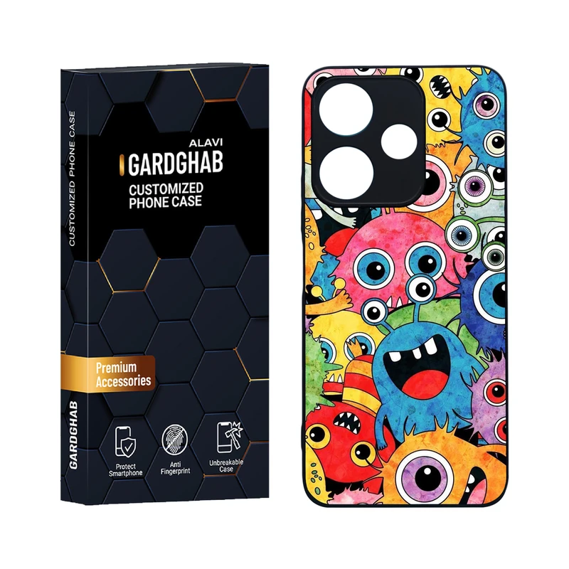 کاور گارد قاب علوی مدل دورژله ای کارتنی و انیمه مناسب برای گوشی موبایل شیائومی Poco M6 4G