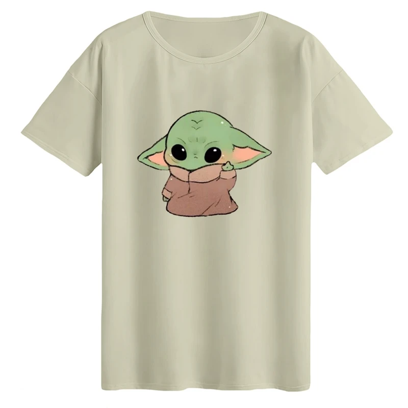 تی‌شرت لانگ آستین کوتاه زنانه مدل بیبی یودا کد۵