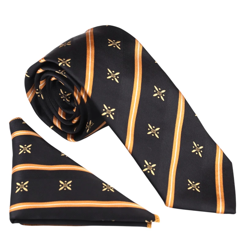 ست کراوات و دستمال جیب مردانه نسن مدل V8