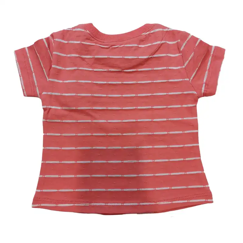 تی شرت آستین کوتاه نوزادی مدل ASH686 پاپیون رنگ قرمز