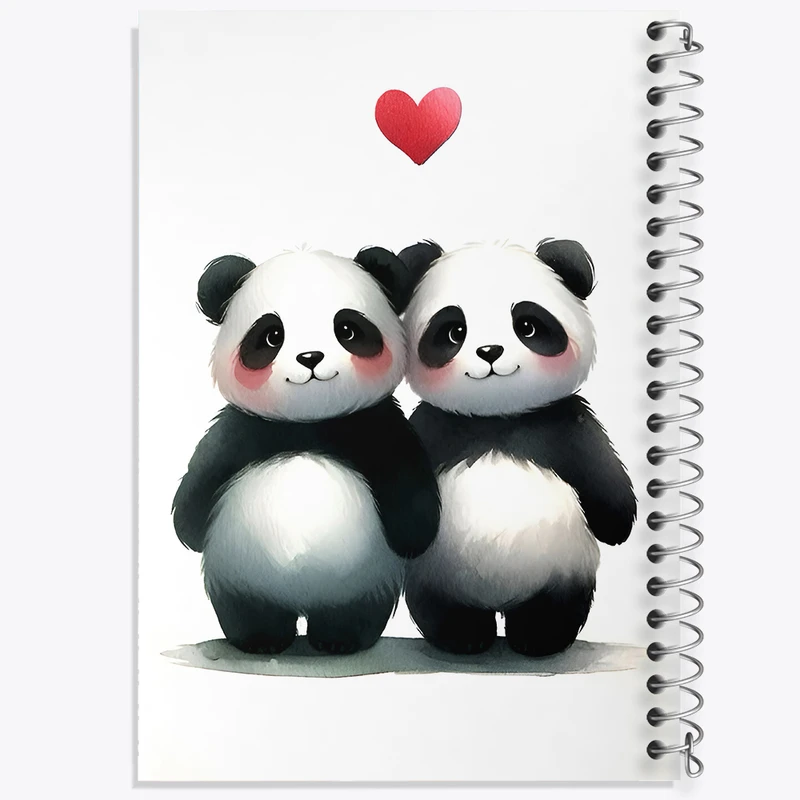 دفتر نقاشی 50 برگ خندالو طرح پانداهای بامزه کد F7889