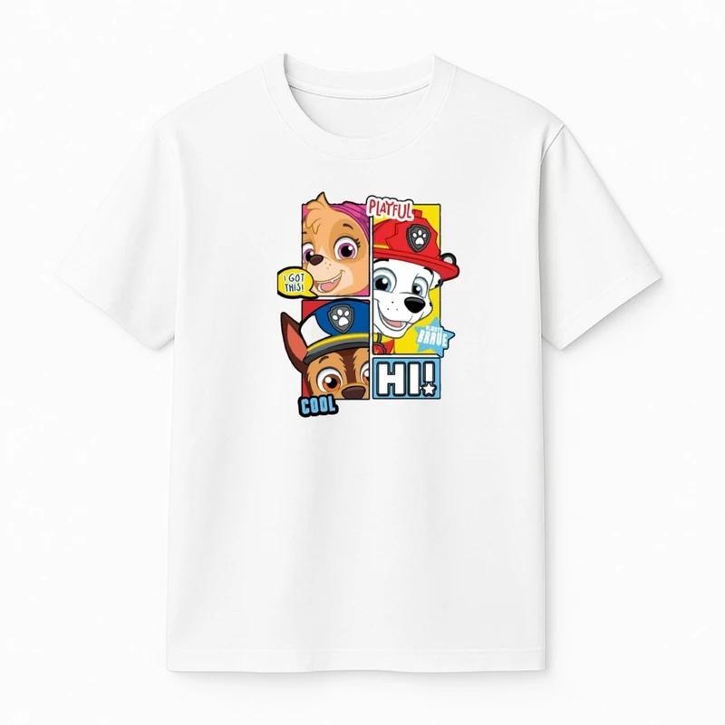 تی‌شرت آستین کوتاه پسرانه مدل سگ های نگهبان کد 01 