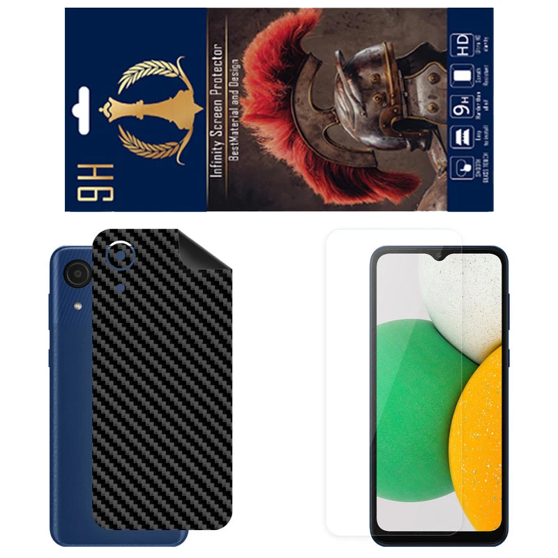  برچسب پوششی اینفینیتی مدل FC مناسب برای گوشی موبایل سامسونگ Galaxy A03 Core به همراه محافظ صفحه نمایش 