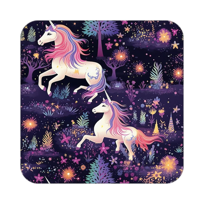 زیر لیوانی کاکتی طرح اسب تک شاخ و یونیکورن مدل mp31884