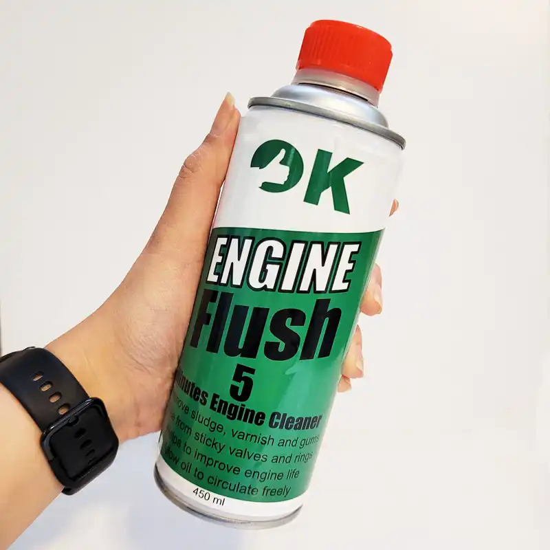 محلول موتورشوی اوکی مدل Flush5 حجم 450 میلی لیتر