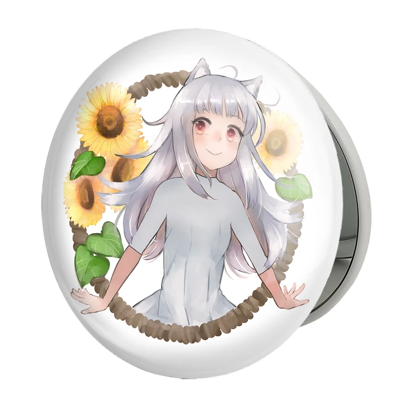 آینه جیبی خندالو طرح میوری انیمه ادویه و گرگ مدل تاشو کد 36087