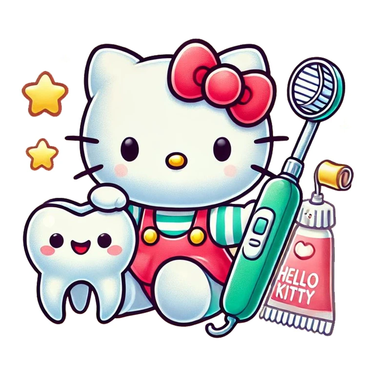 استیکر پارچه و لباس پاد آفرین مدل کارتونی هلوکیتی کد S2606