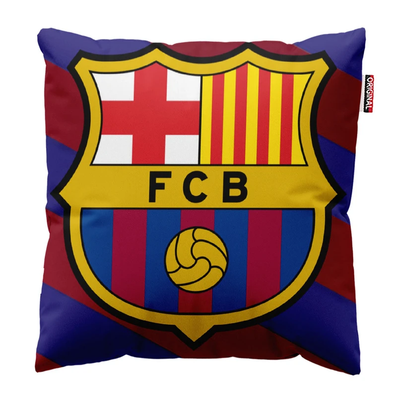  کوسن پاد آفرین طرح باشگاه بارسلونا کد 1871 سایز 30*30 سانتی متر