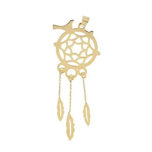 آویز گردنبند طلا 18 عیار زنانه قیراط طرح دریم کچر کد GH4356