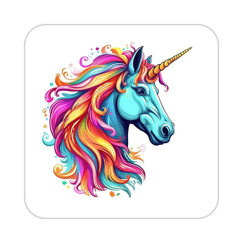 زیر لیوانی کاکتی طرح اسب تک شاخ و یونیکورن مدل mp30154