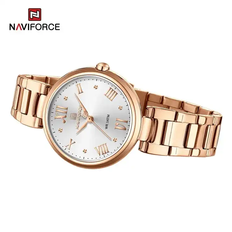 ساعت مچی عقربه ای زنانه نیوی فورس مدل NF5030RGW