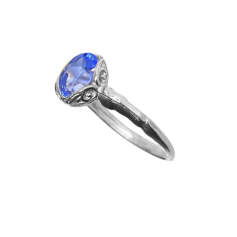 انگشتر نقره زنانه نقره جات لطفی مدل توپاز کد ANZS07E07