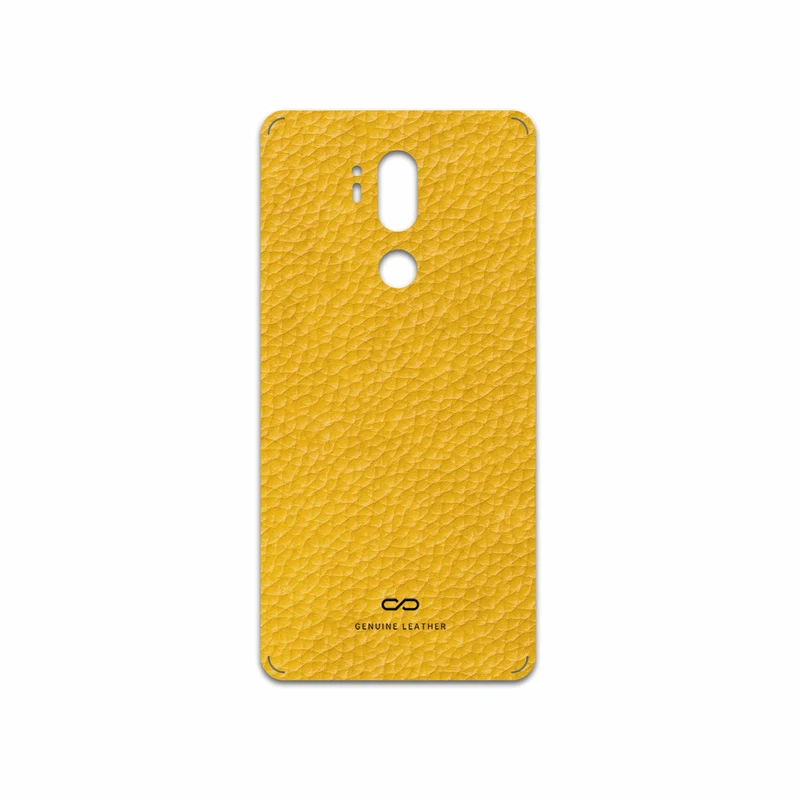 برچسب پوششی ماهوت مدل Mustard-Leather مناسب برای گوشی موبایل ال جی G7 PLUS THINQ
