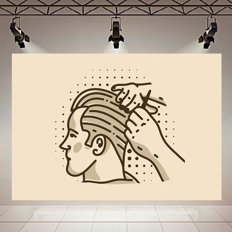 تابلو بوم طرح مخمل مدل آرایشگاه و سالن کد AR30781