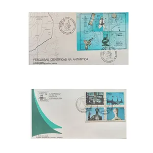 تمبر یادگاری مدل پاکت مهر روز برزیل مجموعه 5 عددی 