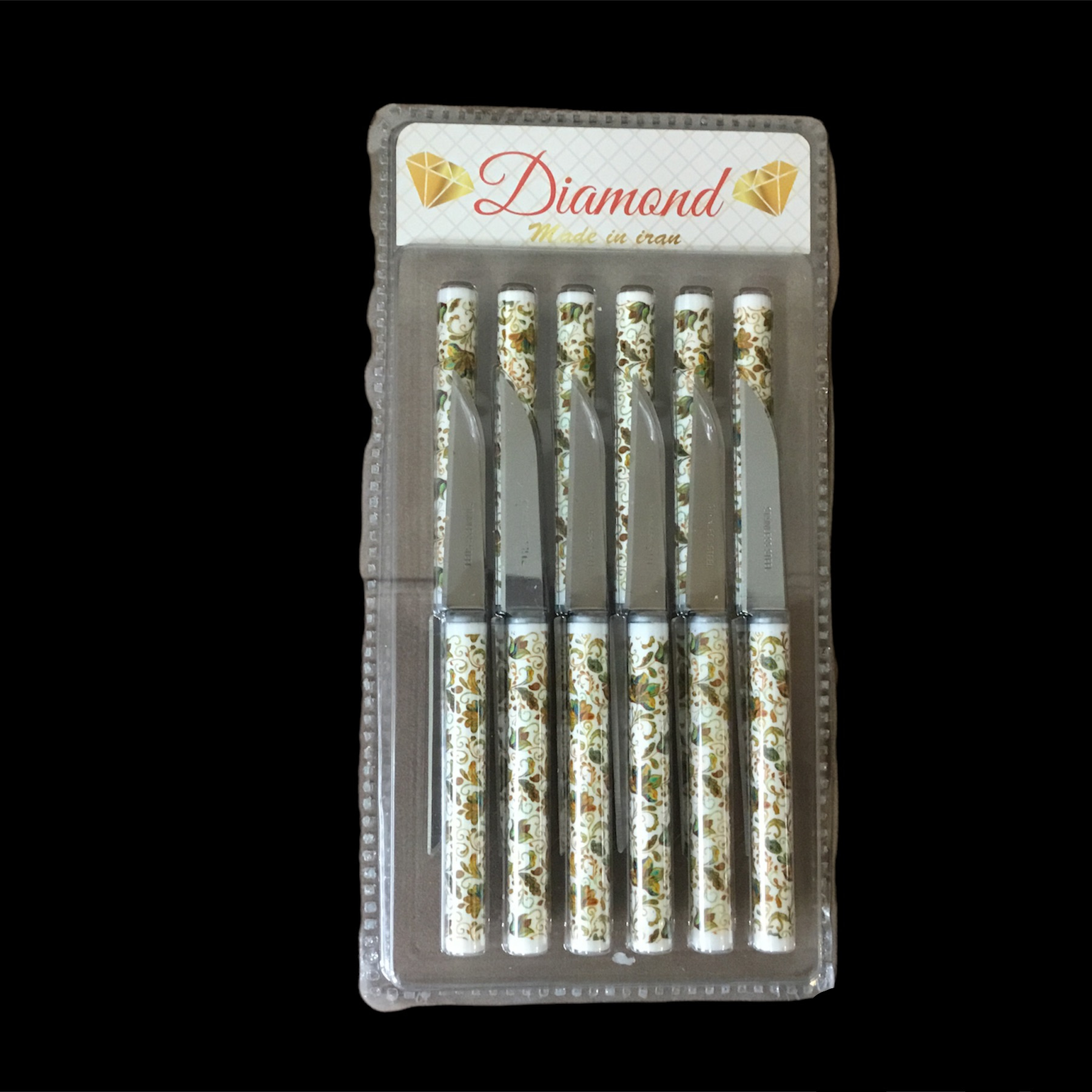 چاقو آشپزخانه مدل دیاموند کد k98 مجموعه 12 عددی