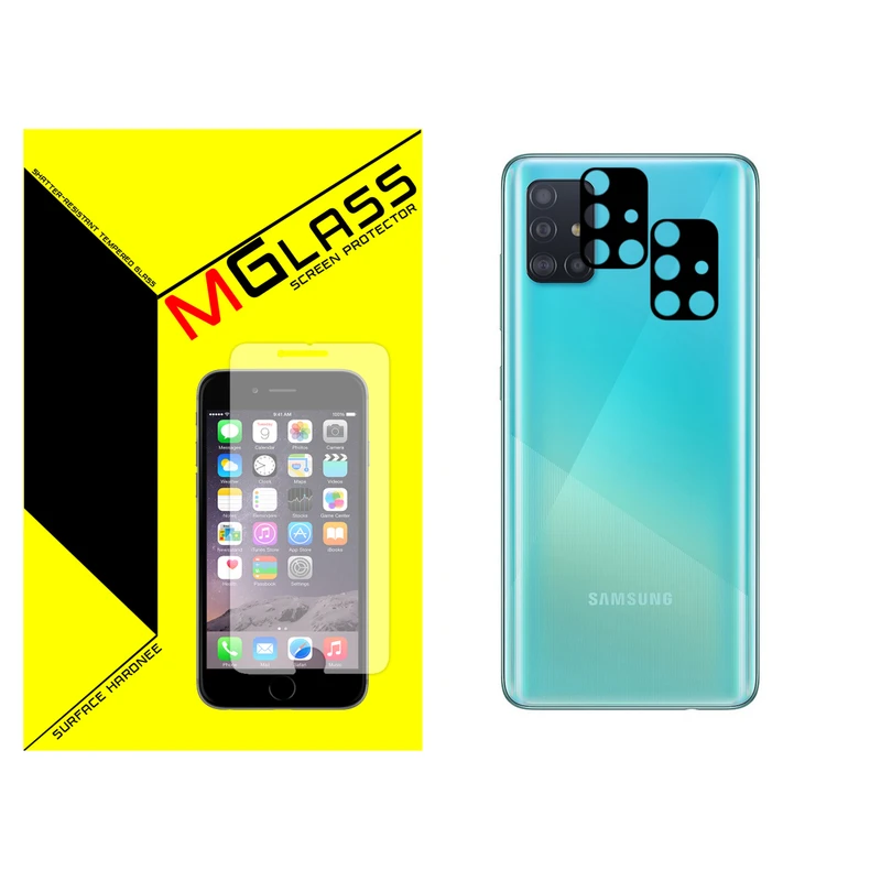 محافظ لنز فلزی دوربین ام گلس مدل MGL-02 مناسب برای گوشی موبایل سامسونگ GALAXY A51 بسته دو عددی