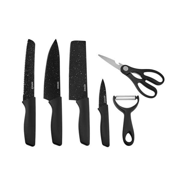 ست چاقو 6 پارچه کاراجا مدل black stone ست چاقو 6 پارچه کاراجا مدل black stone
