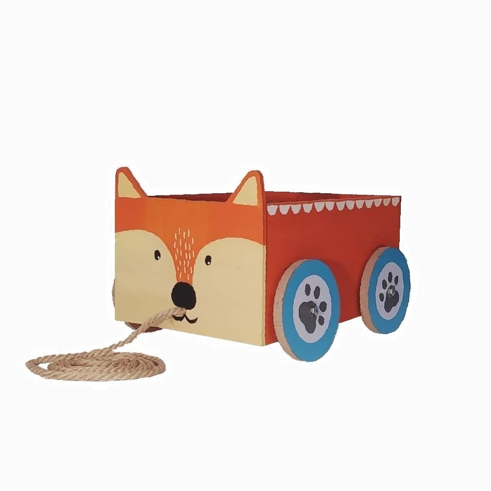 جعبه اسباب بازی کودک طرح روباه مدل گاری