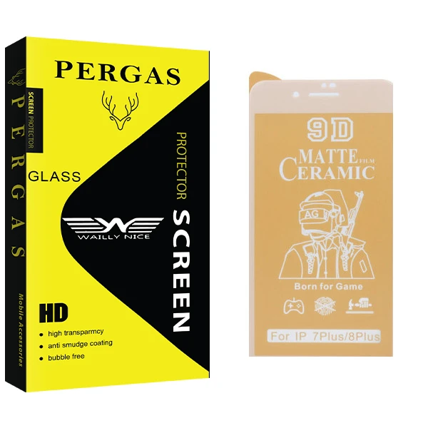 محافظ صفحه نمایش سرامیکی مات وایلی نایس مدل Pergas Glass مناسب برای گوشی موبایل اپل iphone 7 / 8P