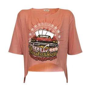  تی شرت اورسایز آستین کوتاه زنانه کد B100255130ab