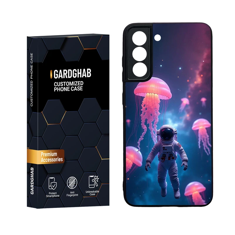  کاور گارد قاب مدل دور ژله ای پشت گلس کهکشان مناسب برای گوشی موبایل سامسونگ Galaxy S21 FE