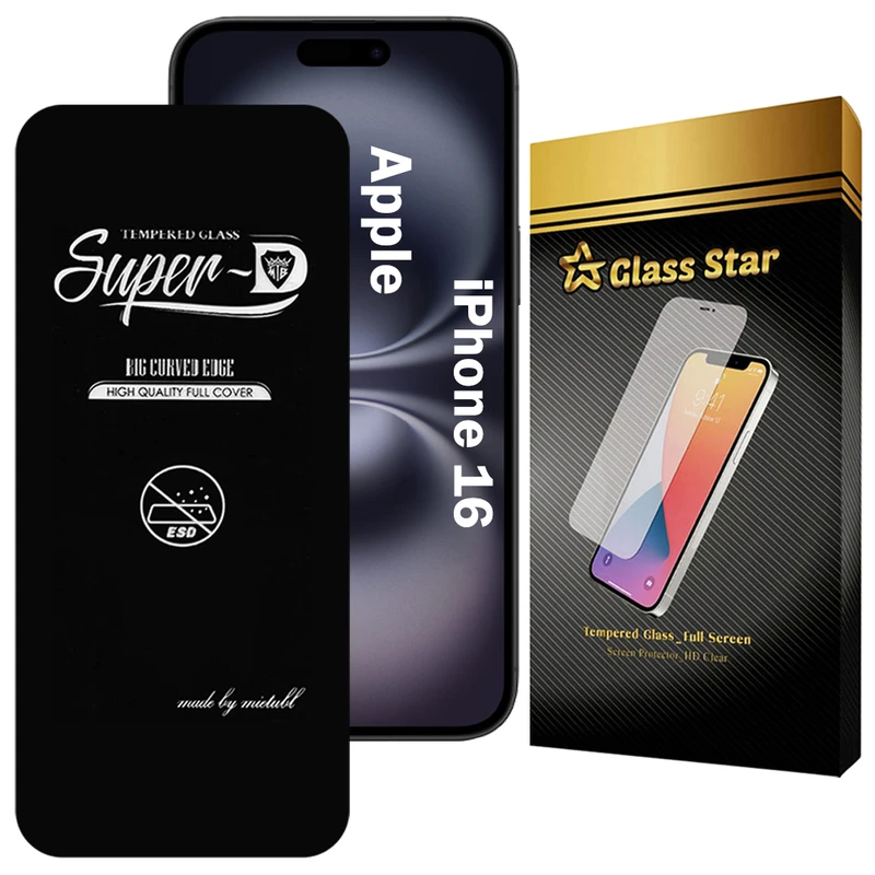 محافظ صفحه نمایش گلس استار مدل SUPERDNS مناسب برای گوشی موبایل اپل iPhone 16